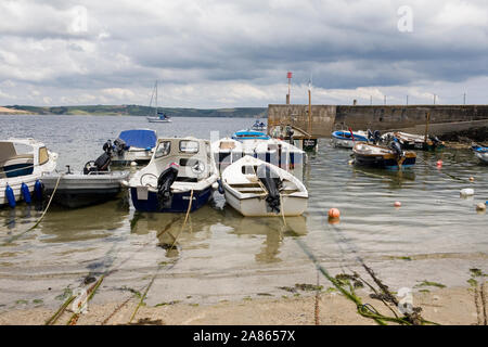 Il piccolo porto di Portscatho, Gerrans Bay, Cornwall, England, Regno Unito Foto Stock