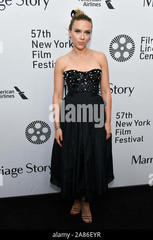 Scarlett Johansson. 'Matrimonio Story' premiere del film, arrivi, 57th New York Film Festival, Stati Uniti d'America - 04 Ott 2019 Foto Stock