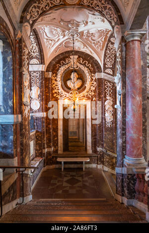 Architettura Interni del Castello di Drottningholm vicino a Stoccolma, Svezia. Foto Stock