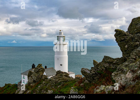 Il punto di inizio del faro, Devon, Regno Unito Foto Stock