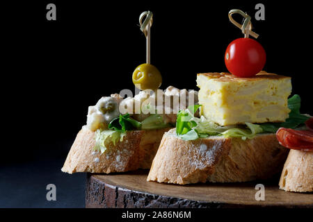 Varietà di spiedino di spagnolo Foto Stock