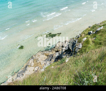 Sentiero costiero passeggiando tra St Ives e Hayle, estate in Cornovaglia. Foto Stock