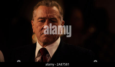 Data di rilascio: Settembre 27, 2019 Titolo: l'Irlandese STUDIO: STX Entertainment Regia: Martin Scorsese trama: una folla di hitman ricorda il suo possibile coinvolgimento con il massacro di Jimmy Hoffa. STARRING: Robert De Niro come Frank Sheeran. (Credito Immagine: © STX Entertainment/Entertainment Immagini) Foto Stock