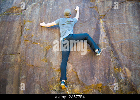 Attività ricreative Arrampicata su granito Foto Stock