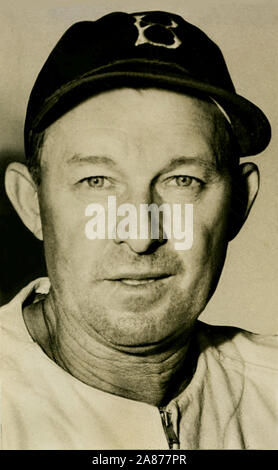 Vintage in bianco e nero ritratto di Major League Baseball manager Dharlie Dressen con il Brooklyn dodgers circa 1940s Foto Stock