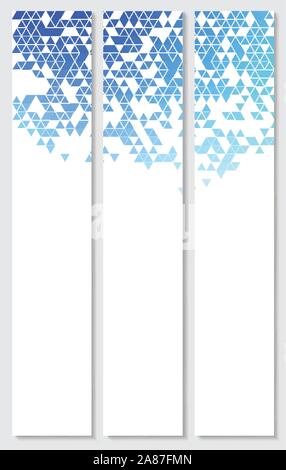 Banner di vettore con abstract variopinto mosaico poligonale dello sfondo. Illustrazione Vettoriale