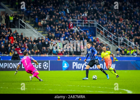 Milano, Italia, 06 Nov 2019, josip ilicic (Atalanta bc) durante il round del Torneo, gruppo C, Atalanta vs Manchester City - Calcio Champions League campionato Gli uomini - Credit: LPS/Fabrizio Carabelli/Alamy Live News Foto Stock