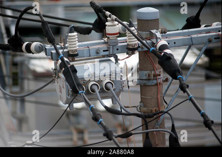 Cavi e collegamenti elettrici, Yokohama, Giappone, Asia Foto Stock