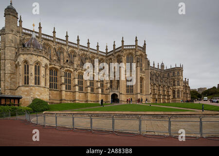 Alla Cappella di San Giorgio nel Castello di Windsor Foto Stock