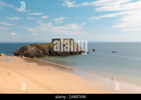 Tenby St Catherine's Island Foto Stock