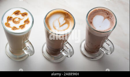 Italian caffè ghiacciato latte raccolta Foto Stock
