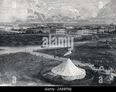 La sede del governo, Calcutta, in bianco e nero illustrazione; Foto Stock