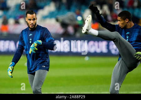 A Belgrado, in Serbia. 6 Nov, 2019. Vorm del Tottenham si riscalda. Credito: Nikola Krstic/Alamy Live News Foto Stock