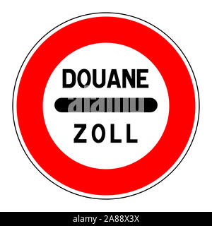 Douane zoll illustrazione di segno Foto Stock