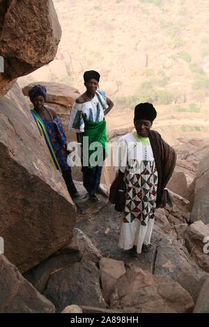 Paese Dogon : villaggio di Tiogou (Bandiagara scarpata) Foto Stock