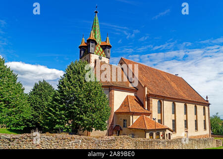 Kirche, Staint-Georges, Église Saint-Georges de Châtenois, erbaut 1759 - 1762 Foto Stock