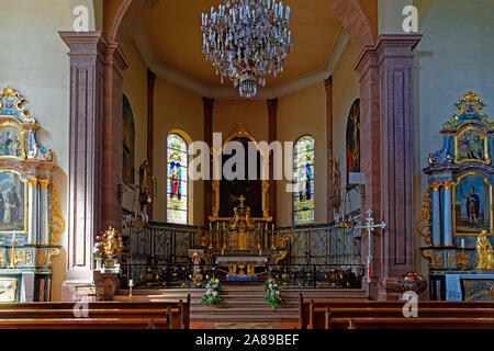 Kirche, Staint-Georges, Église Saint-Georges de Châtenois, erbaut 1759 - 1762 Foto Stock