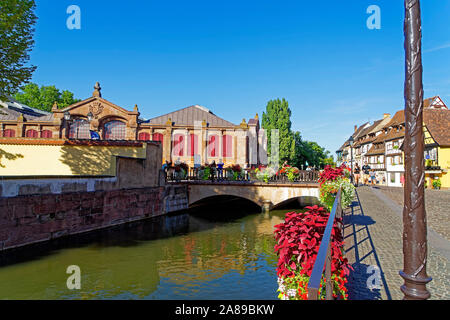 Markthalle, Marché couvert, Fluss , La Lauch Foto Stock