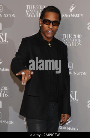 Novembre 06, 2019 ASAP Rocky al WSJ Magazine innovatori 2019 Awards presso il Museo di Arte Moderna di New York.Novembre 06, 2019. Credit:RW/MediaPunch Foto Stock