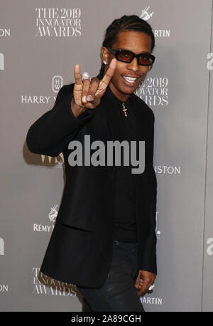 Novembre 06, 2019 ASAP Rocky al WSJ Magazine innovatori 2019 Awards presso il Museo di Arte Moderna di New York.Novembre 06, 2019. Credit:RW/MediaPunch Foto Stock