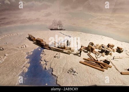 Museo Fram, Bygdoy. Fram ('Forward') è una nave che è stata utilizzata nelle spedizioni nelle regioni artiche e antartiche dagli esploratori norvegesi. Oslo Foto Stock