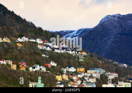 Bergen, Fiordi Occidentali. Norvegia Foto Stock