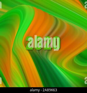 Nuovo Anno sullo sfondo di un colorato spazzolata olio o vernice acrilica elemento di design. Illustrazione Vettoriale Illustrazione Vettoriale