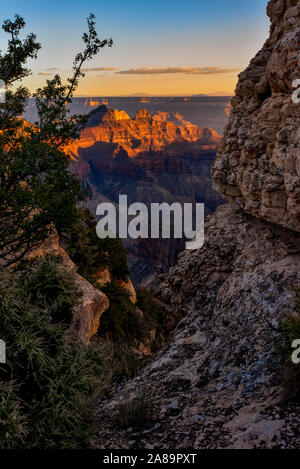 Il North Rim del Grand Canyon paesaggio Foto Stock