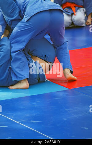 Dettaglio dal wresting battaglia Foto Stock