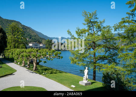 La magnifica vista del giardino a Bellagio - Lago di Como in Italia Foto Stock