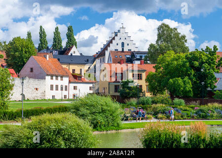 Park Almedalen a Visby, Gotland (Svezia). Foto Stock
