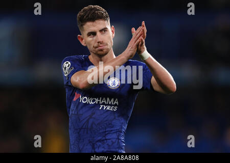 Jorginho di Chelsea - Chelsea v Ajax, la UEFA Champions League - Gruppo H, Stamford Bridge, London, Regno Unito - 5 Novembre 2019 Foto Stock