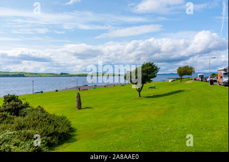 Il lungomare a Largs, North Ayrshire, in Scozia Foto Stock