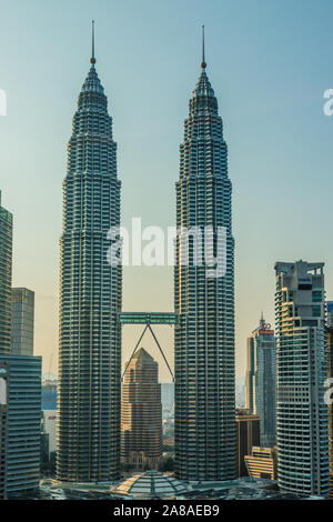 Petronas Twin Towers di Kuala Lumpur Foto Stock