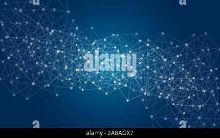 Digital sfondo astratto. Struttura Blockchain. Illustrazione Vettoriale Illustrazione Vettoriale