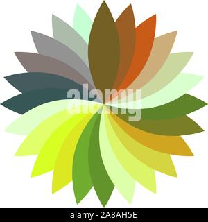 Il colore dei fiori di lotus silhouette per il design illustrazione. Illustrazione Vettoriale