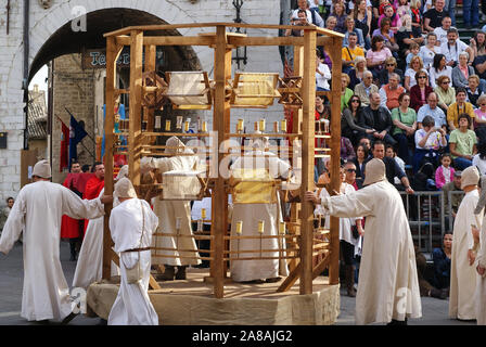 Calendimaggio 2009 - Mittelalterliches Fest di Assisi, Italien, Europa Foto Stock