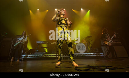 6 novembre 2019, Glasgow, Regno Unito. American rock band Greta Van Fleet portare loro rétro in stile rock a Glasgow la O2 Academy - Credito Stuart Westwood Foto Stock