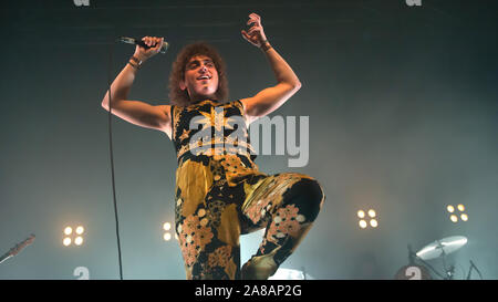 6 novembre 2019, Glasgow, Regno Unito. American rock band Greta Van Fleet portare loro rétro in stile rock a Glasgow la O2 Academy - Credito Stuart Westwood Foto Stock