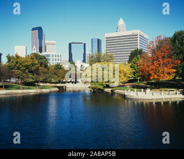 Gli edifici in una città, Charlotte, North Carolina, STATI UNITI D'AMERICA Foto Stock