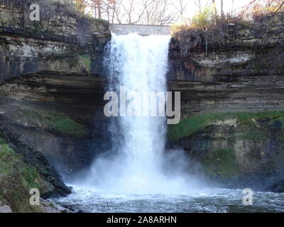 Cascate Minnehaha in Minneapolis Foto Stock
