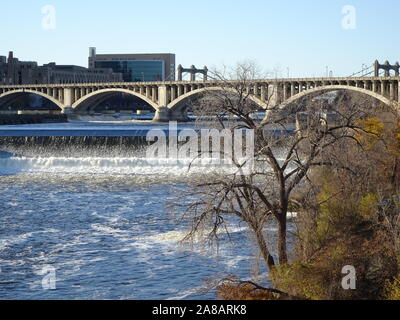 Serratura e Dam 1 a Minneapolis, Minnesota Foto Stock