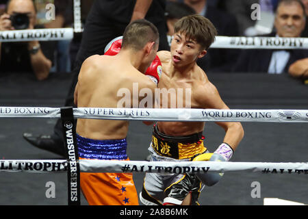 Diventare il unified IBF e WBA Peso gallo campione. 7 Nov, 2019. Naoya Inoue (JPN), 7 novembre 2019 - Pugilato : finale del World Boxing Super Serie - Peso gallo torneo, a Saitama Super Arena, Saitama, Giappone. Inoue ha vinto la lotta per diventare il unified IBF e WBA Peso gallo campione. Credito: YUTAKA AFLO/sport/Alamy Live News Foto Stock