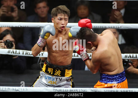 Diventare il unified IBF e WBA Peso gallo campione. 7 Nov, 2019. Naoya Inoue (JPN), 7 novembre 2019 - Pugilato : finale del World Boxing Super Serie - Peso gallo torneo, a Saitama Super Arena, Saitama, Giappone. Inoue ha vinto la lotta per diventare il unified IBF e WBA Peso gallo campione. Credito: YUTAKA AFLO/sport/Alamy Live News Foto Stock