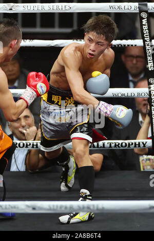 Diventare il unified IBF e WBA Peso gallo campione. 7 Nov, 2019. Naoya Inoue (JPN), 7 novembre 2019 - Pugilato : finale del World Boxing Super Serie - Peso gallo torneo, a Saitama Super Arena, Saitama, Giappone. Inoue ha vinto la lotta per diventare il unified IBF e WBA Peso gallo campione. Credito: YUTAKA AFLO/sport/Alamy Live News Foto Stock