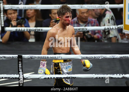 Diventare il unified IBF e WBA Peso gallo campione. 7 Nov, 2019. Naoya Inoue (JPN), 7 novembre 2019 - Pugilato : finale del World Boxing Super Serie - Peso gallo torneo, a Saitama Super Arena, Saitama, Giappone. Inoue ha vinto la lotta per diventare il unified IBF e WBA Peso gallo campione. Credito: YUTAKA AFLO/sport/Alamy Live News Foto Stock
