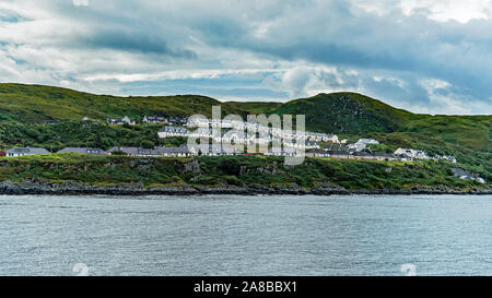 Armadale litorale viste dal traghetto, Isola di Skye Foto Stock