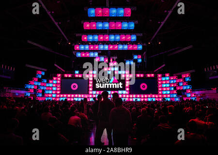 Lisbona, Portogallo. 07 Nov, 2019. Una vista di stadio centrale durante l'annuale Vertice Web technology conference a Lisbona. Credito: SOPA Immagini limitata/Alamy Live News Foto Stock