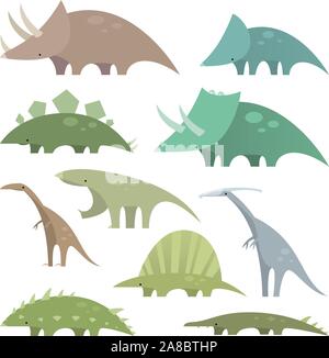 Cartoon dinosaur set 2, essere buona. Illustrazione Vettoriale