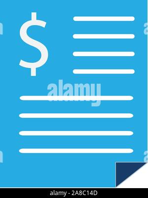 Estratto conto bancario icona su sfondo bianco in stile appartamento. estratto conto bancario icona per il vostro web site design, logo, app, UI. simbolo della fattura. i rendiconti bancari segno Illustrazione Vettoriale